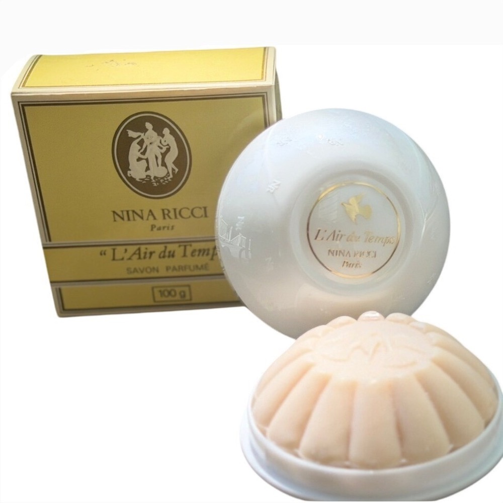 Nina Ricci L'Air du Temps Savon Parfume Soap Womens 100g Yellow Vintage France